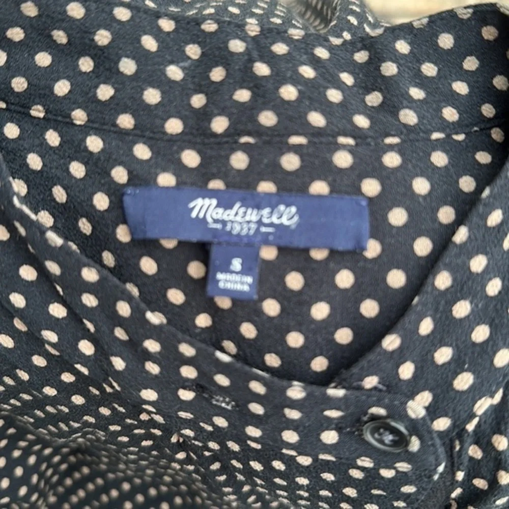 Madewell Long-Sleeve Polka Dot Tunic Dress size small